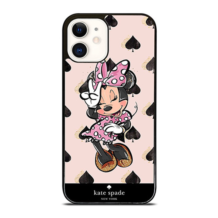 KATE SPADE NEW YORK LOGO MINNIE MOUSE DISNEY iPhone 12 Case Cover