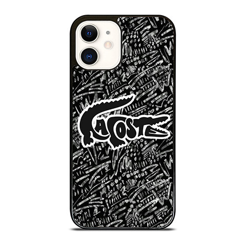 LACOSTE LOGO BLACK AND WHITE iPhone 12 Case Cover