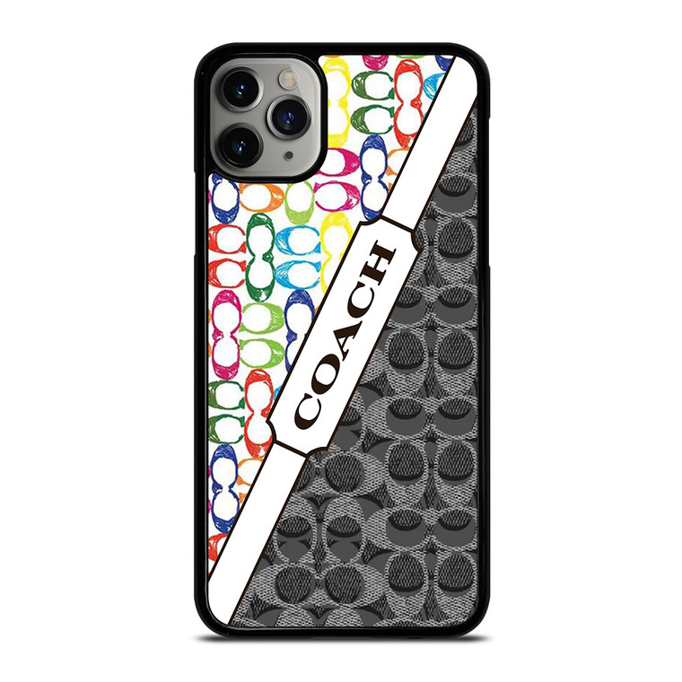 COACH NEW YORK LOGO COLORFULL BLACK ICON iPhone 11 Pro Max Case Cover