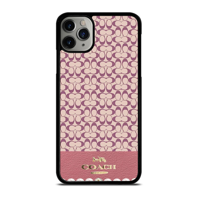 COACH NEW YORK LOGO PINK EMBLEM PATTERN iPhone 11 Pro Max Case Cover