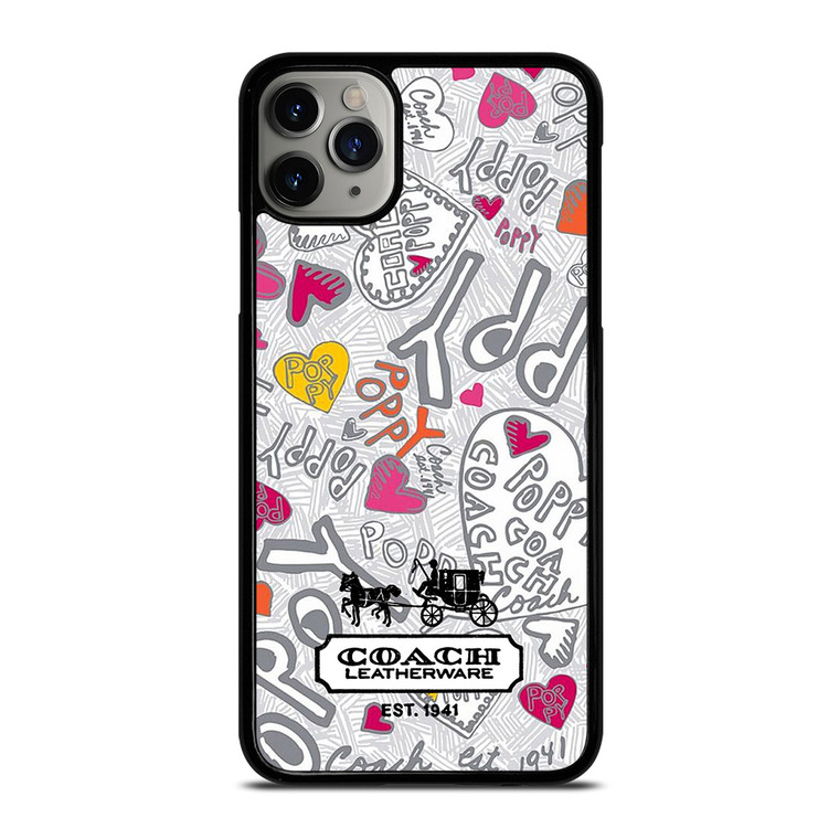 COACH NEW YORK LOGO POPPY COLORFUL iPhone 11 Pro Max Case Cover