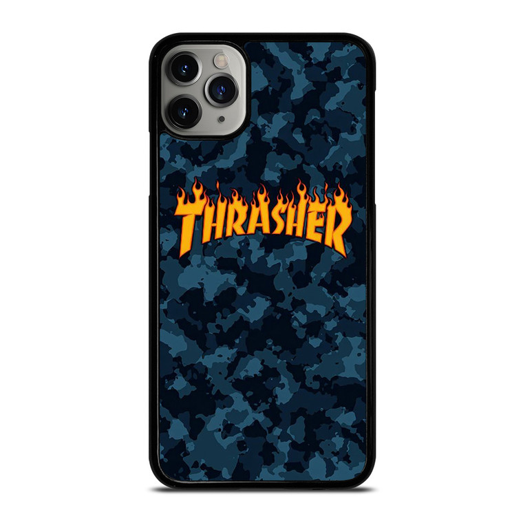 THRASHER SKATEBOARD CAMO BLUE iPhone 11 Pro Max Case Cover