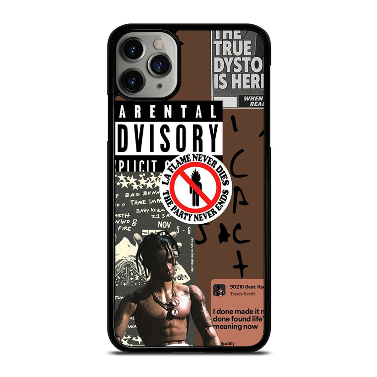 TRAVIS SCOTT RAPPER PARENTAL ADVISORY iPhone 11 Pro Max Case Cover