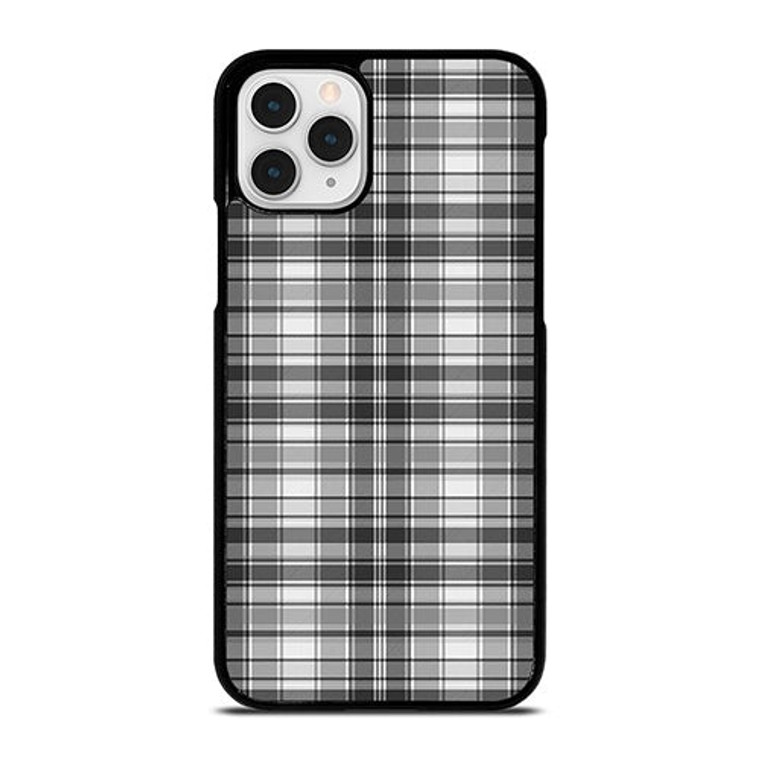 GREY CHECK FABRIC TEXTURES iPhone 11 Pro Case Cover