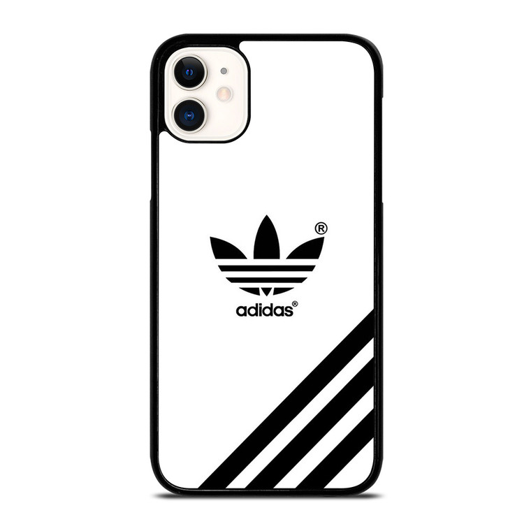 ADIDAS LOGO WHITE CLASSIC STRIPES iPhone 11 Case Cover