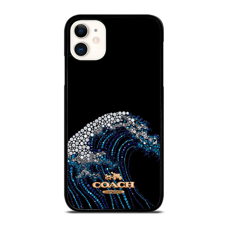 COACH NEW YORK LOGO DIAMOND WAVE iPhone 11 Case Cover
