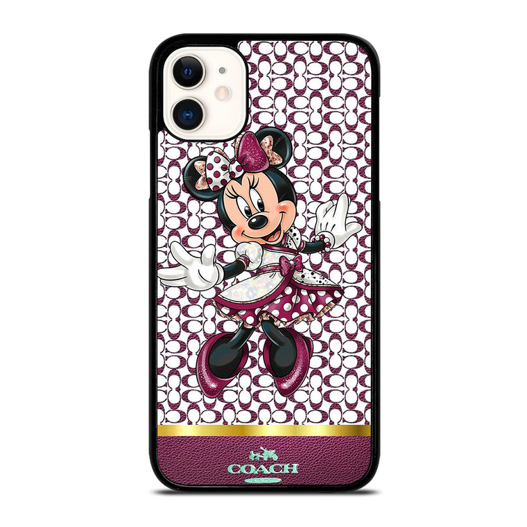 COACH NEW YORK LOGO MINNIE MOUSE DISNEY iPhone 11 Case Cover