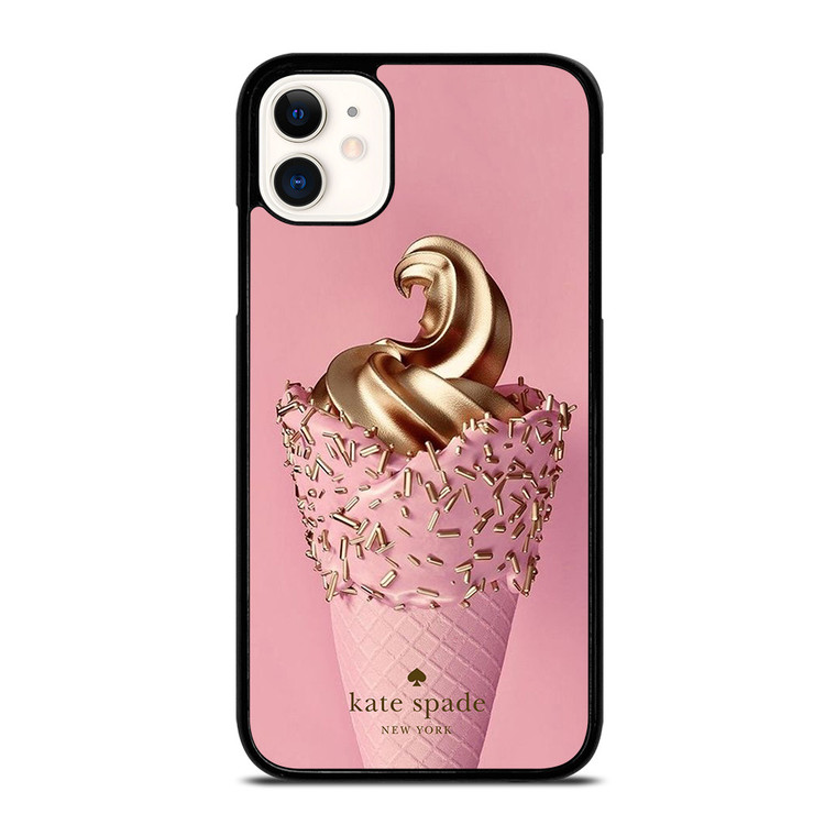 KATE SPADE NEW YORK LOGO GOLDEN ICE CREAM iPhone 11 Case Cover