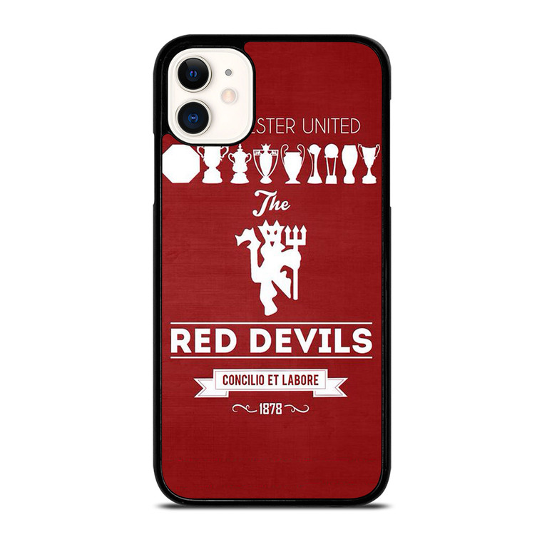MANCHESTER UNITED FC LOGO FOOTBALL RED DEVILS iPhone 11 Case Cover