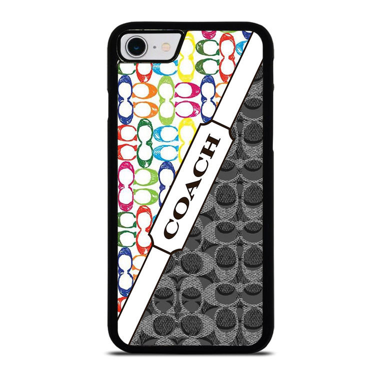 COACH NEW YORK LOGO COLORFULL BLACK ICON iPhone SE 2022 Case Cover
