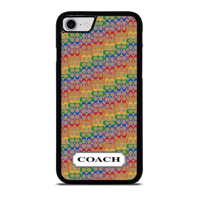 COACH NEW YORK LOGO PATTERN COLORFULI CONS iPhone SE 2022 Case Cover