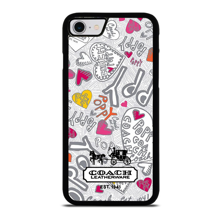 COACH NEW YORK LOGO POPPY COLORFUL iPhone SE 2022 Case Cover