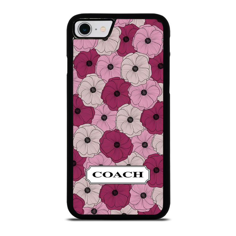 COACH NEW YORK LOGO PURPLE FLOWER iPhone SE 2022 Case Cover