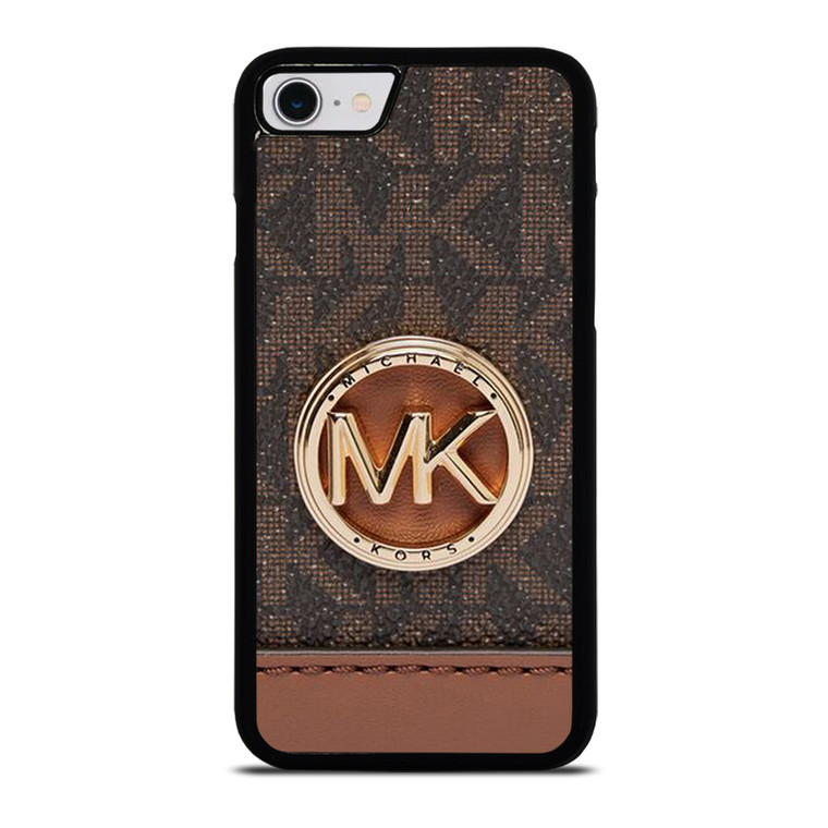 MICHAEL KORS LOGO MK WALLET BROWN iPhone SE 2022 Case Cover