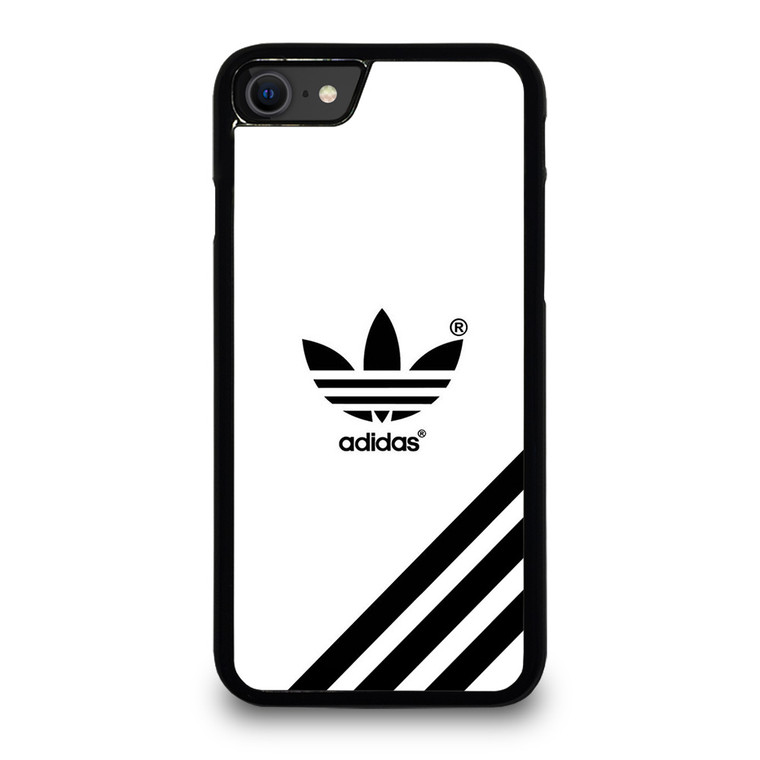 ADIDAS LOGO WHITE CLASSIC STRIPES iPhone SE 2020 Case Cover