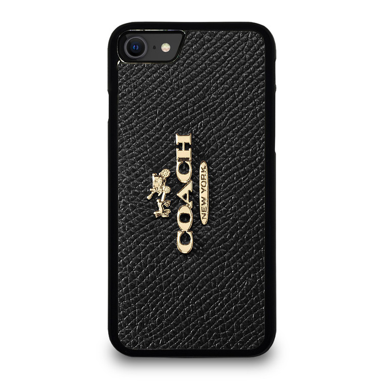 COACH NEW YORK LOGO ON BLACK WALLET iPhone SE 2020 Case Cover