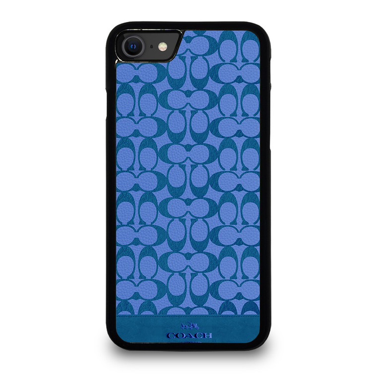 COACH NEW YORK LOGO PATTERN BLUE EMBLEM iPhone SE 2020 Case Cover COACH NEW YORK LOGO PATTERN BLUE EMBLEM iPhone SE 2020 Case Cover