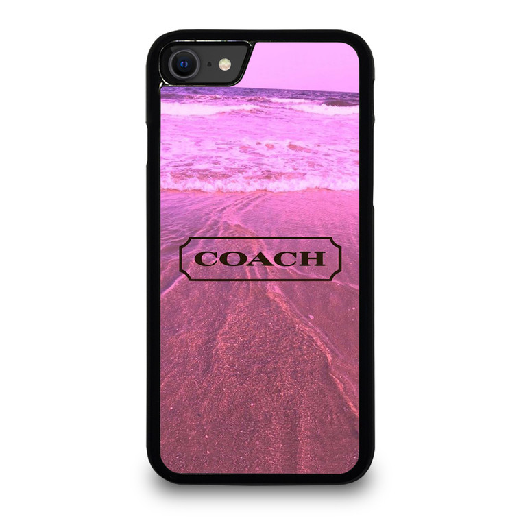 COACH NEW YORK LOGO PINK BEACH iPhone SE 2020 Case Cover