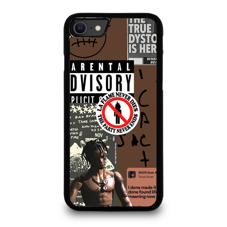 TRAVIS SCOTT RAPPER PARENTAL ADVISORY iPhone SE 2020 Case Cover