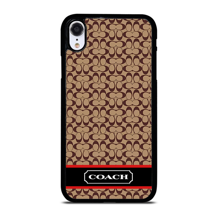 COACH NEW YORK BROWNLOGO PATTERN iPhone XR Case Cover