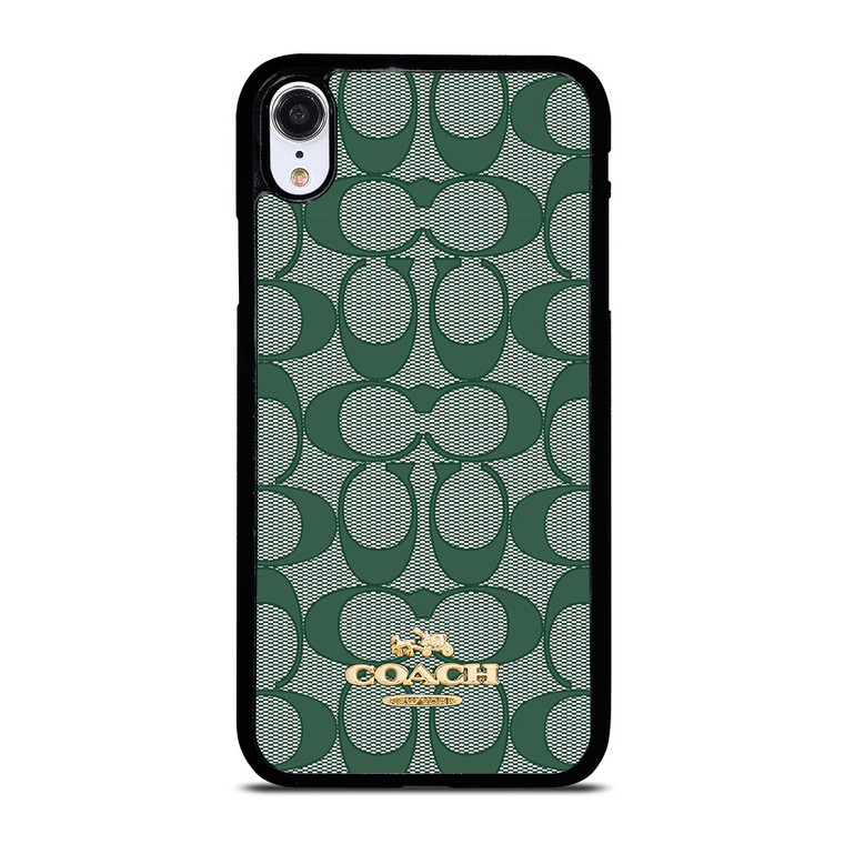 COACH NEW YORK LOGO GREEN ICONS iPhone XR Case Cover