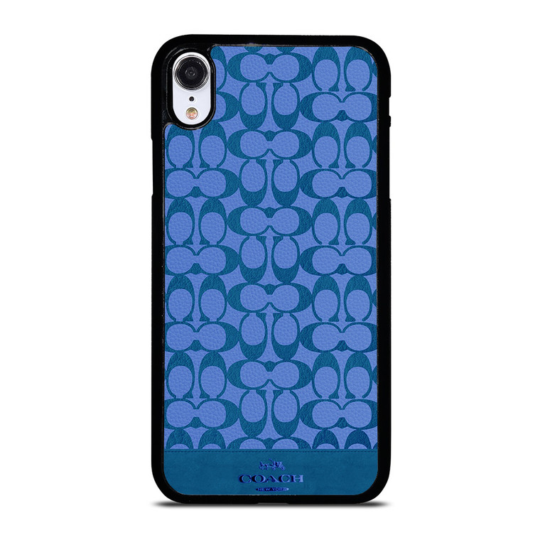 COACH NEW YORK LOGO PATTERN BLUE EMBLEM iPhone XR Case Cover