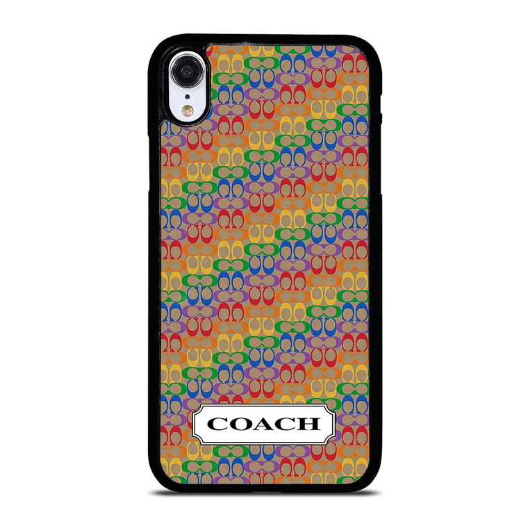 COACH NEW YORK LOGO PATTERN COLORFULI CONS iPhone XR Case Cover