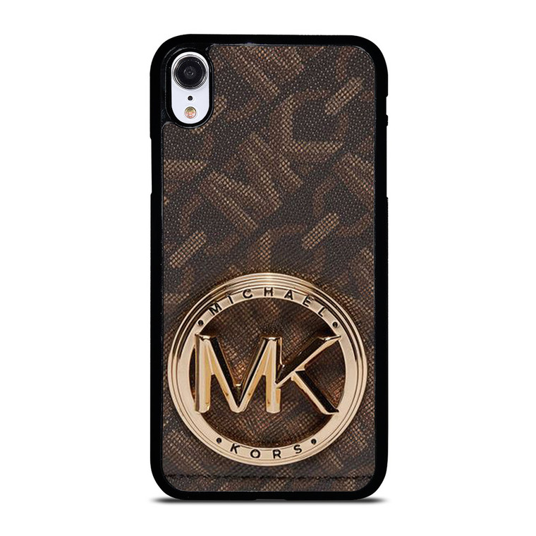 MICHAEL KORS LOGO MK BROWN WALLET iPhone XR Case Cover