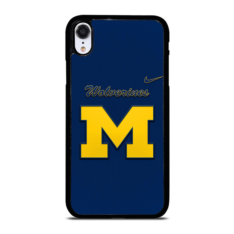 MICHIGAN WOLVERINES LOGO NIKE UNIVERSITY FOOTBALL iPhone XR Case Cover
