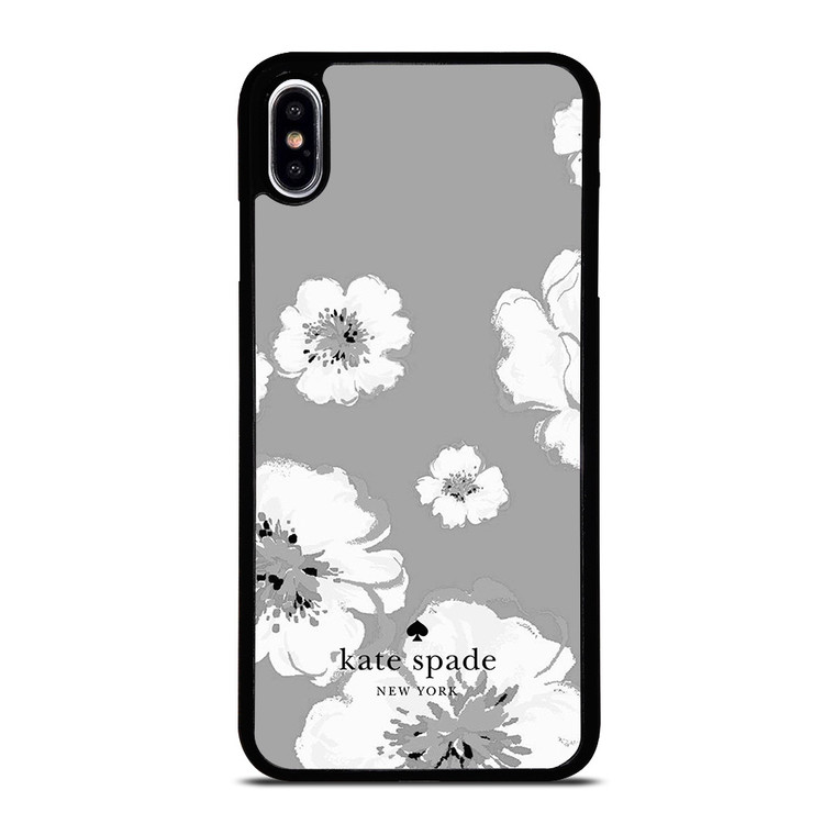 KATE SPADE NEW YORK LOGO FLORAL GRAY iPhone XS Max Case Cover