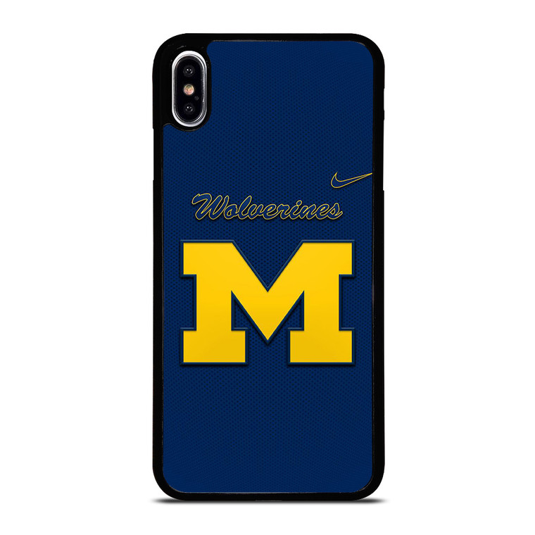 MICHIGAN WOLVERINES LOGO NIKE UNIVERSITY FOOTBALL iPhone XS Max Case Cover