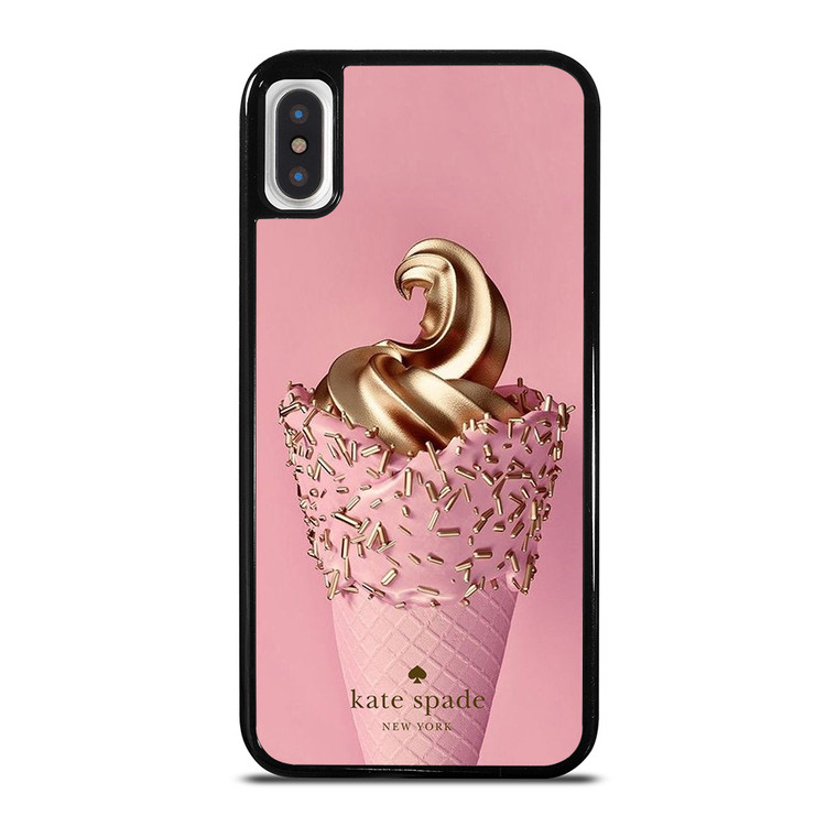 KATE SPADE NEW YORK LOGO GOLDEN ICE CREAM iPhone X / XS Case Cover