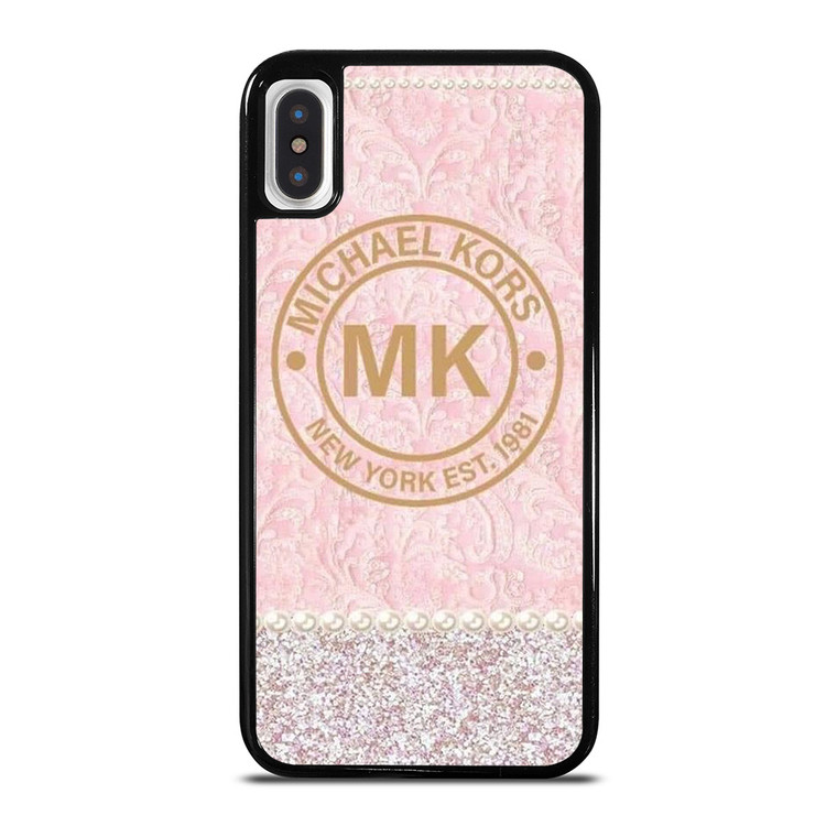 MICHAEL KORS MK LOGO PINK iPhone X / XS Case Cover