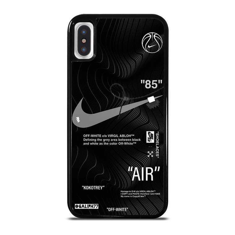 OFF-WHITE NIKE AIR JORDAN BLACK iPhone X / XS Case Cover