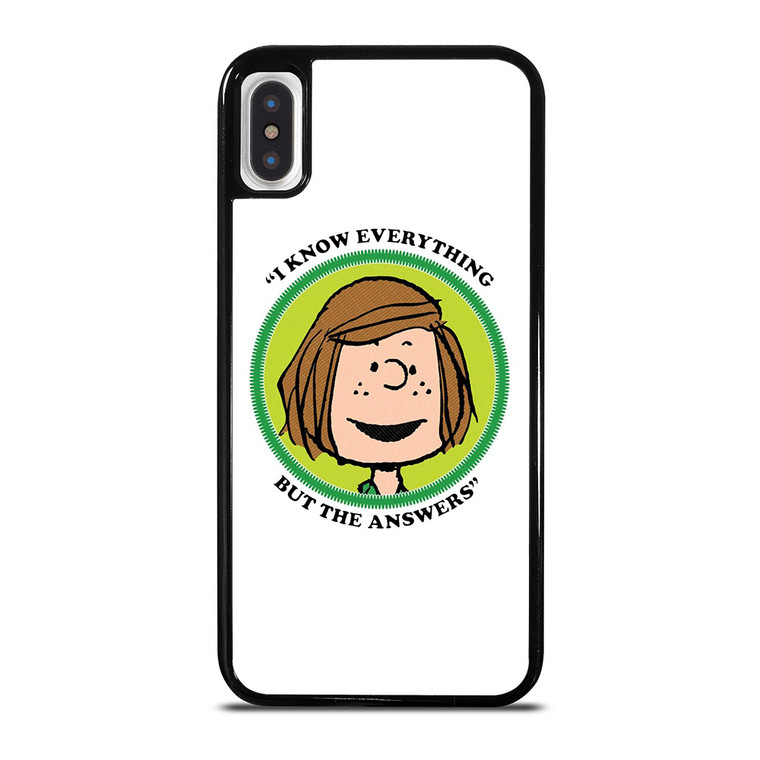 PEPPERMINT PATTY THE PEANUTS iPhone X / XS Case Cover