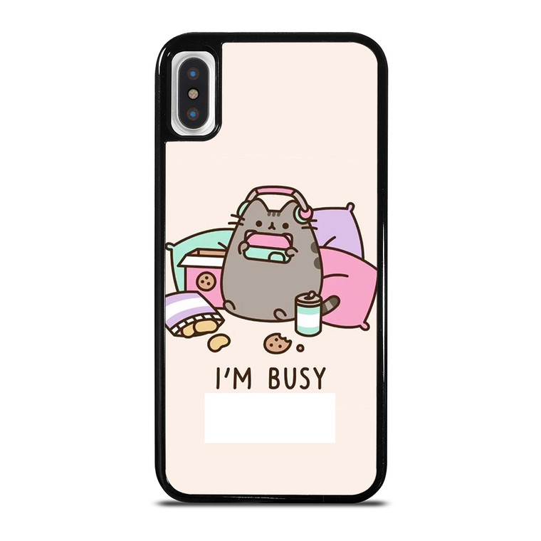 PUSHEEN CAT I'M BUSY iPhone X / XS Case Cover