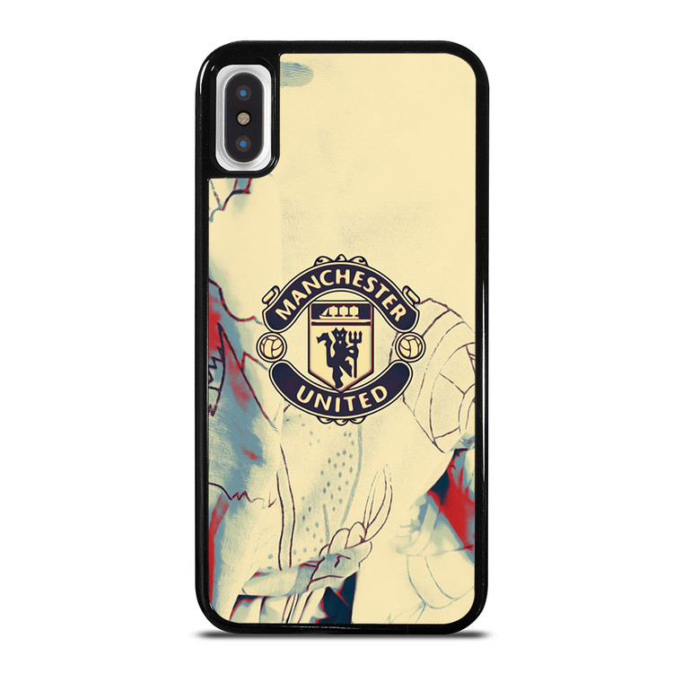 RED DEVILS MANCHESTER UNITED FC LOGO iPhone X / XS Case Cover