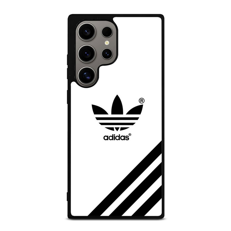 ADIDAS LOGO WHITE CLASSIC STRIPES Samsung Galaxy S24 Ultra Case Cover ADIDAS LOGO WHITE CLASSIC STRIPES Samsung Galaxy S24 Ultra Case Cover