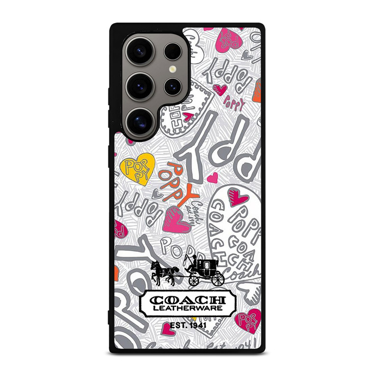 COACH NEW YORK LOGO POPPY COLORFUL Samsung Galaxy S24 Ultra Case Cover