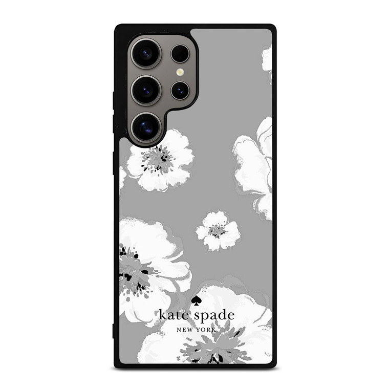 KATE SPADE NEW YORK LOGO FLORAL GRAY Samsung Galaxy S24 Ultra Case Cover