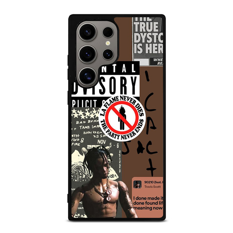 TRAVIS SCOTT RAPPER PARENTAL ADVISORY Samsung Galaxy S24 Ultra Case Cover