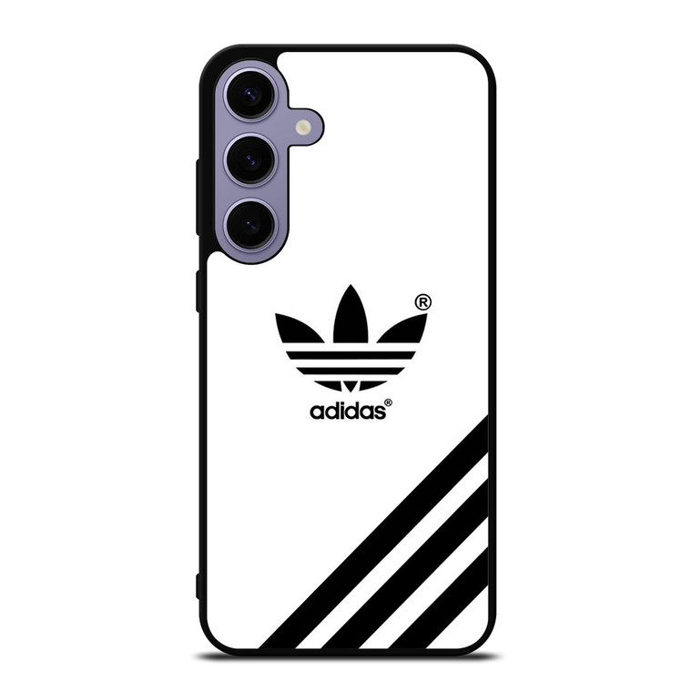 ADIDAS LOGO WHITE CLASSIC STRIPES Samsung Galaxy S24 Plus Case Cover