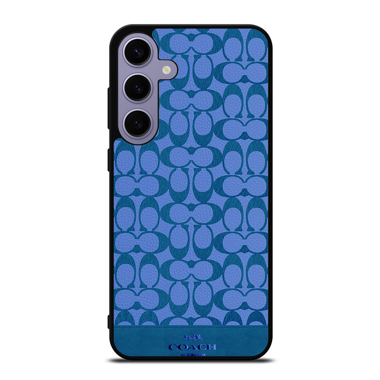 COACH NEW YORK LOGO PATTERN BLUE EMBLEM Samsung Galaxy S24 Plus Case Cover