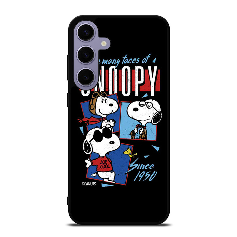 SNOOPY FACES THE PEANUTS CARTOON Samsung Galaxy S24 Plus Case Cover