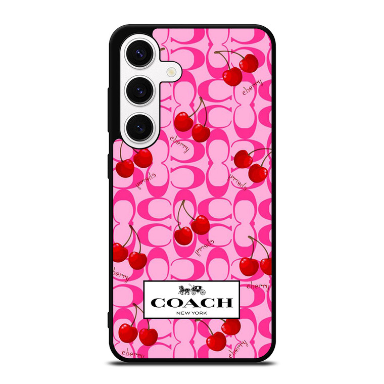 COACH NEW YORK LOGO CHERRY ICON Samsung Galaxy S24 Case Cover