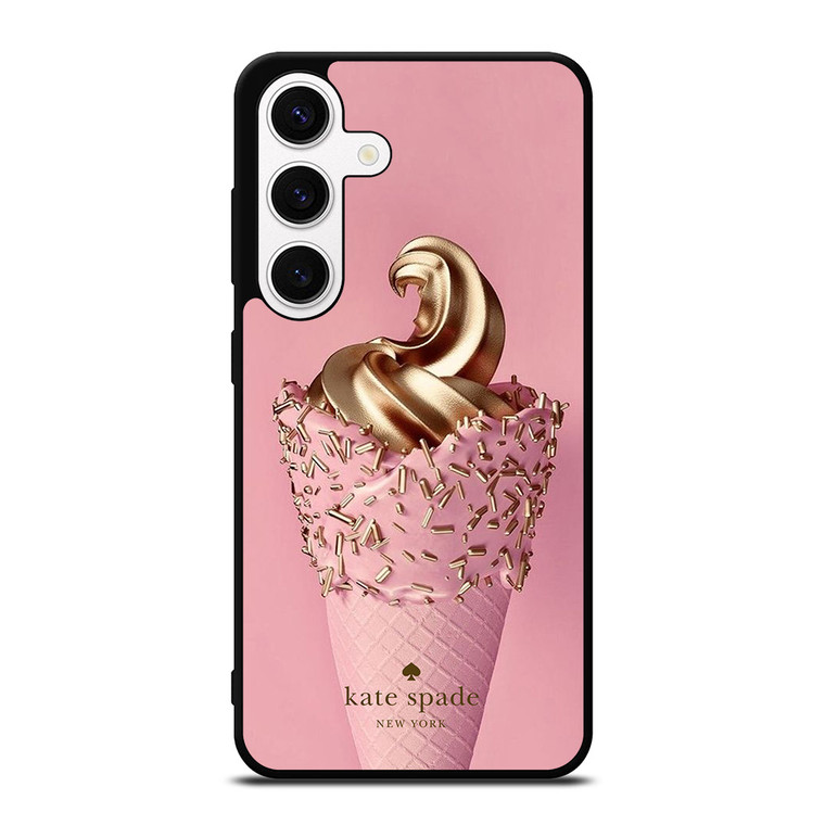 KATE SPADE NEW YORK LOGO GOLDEN ICE CREAM Samsung Galaxy S24 Case Cover