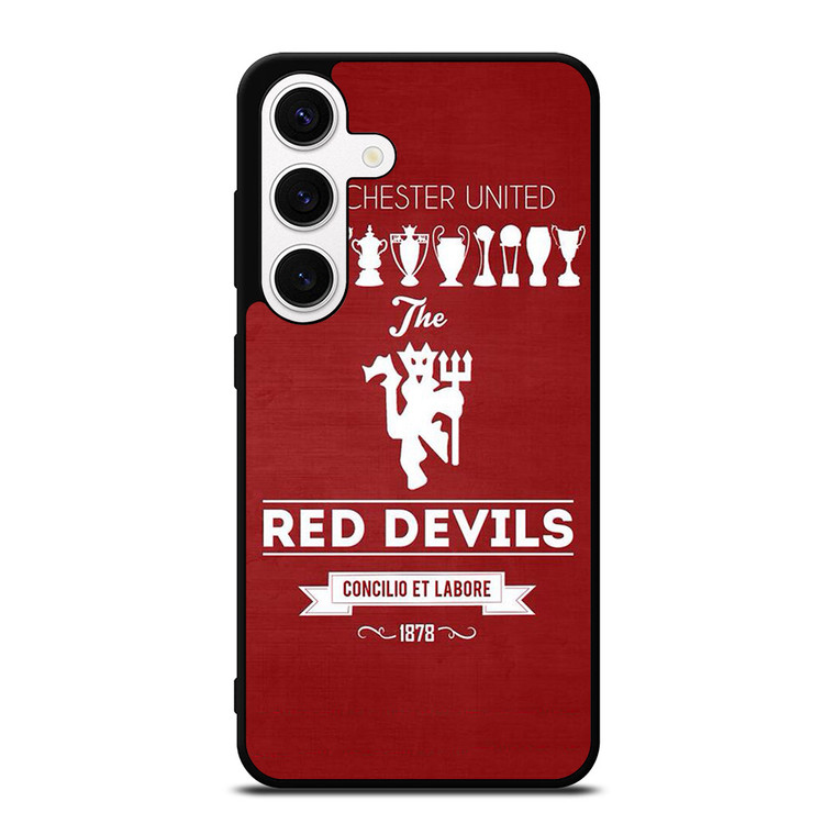 MANCHESTER UNITED FC LOGO FOOTBALL RED DEVILS Samsung Galaxy S24 Case Cover