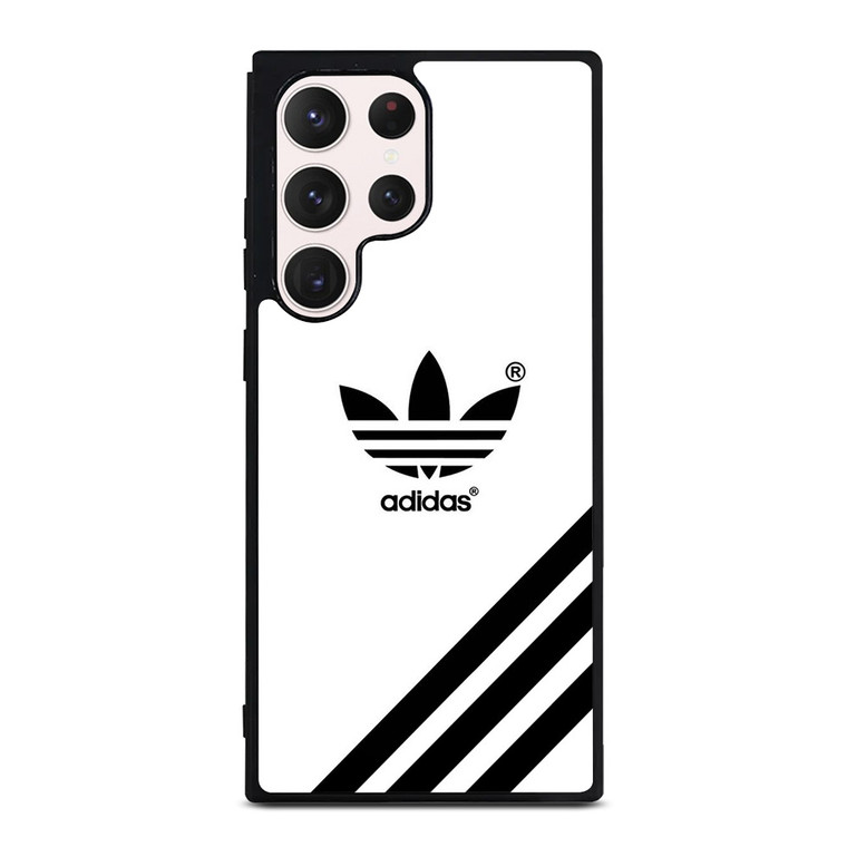 ADIDAS LOGO WHITE CLASSIC STRIPES Samsung Galaxy S23 Ultra Case Cover ADIDAS LOGO WHITE CLASSIC STRIPES Samsung Galaxy S23 Ultra Case Cover