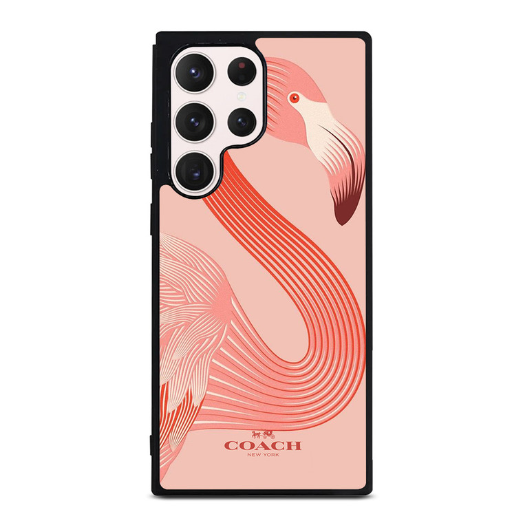 COACH NEW YORK LOGO FLAMINGO ICON Samsung Galaxy S23 Ultra Case Cover