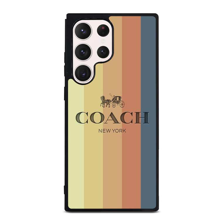 COACH NEW YORK LOGO STRIPES Samsung Galaxy S23 Ultra Case Cover COACH NEW YORK LOGO STRIPES Samsung Galaxy S23 Ultra Case Cover
